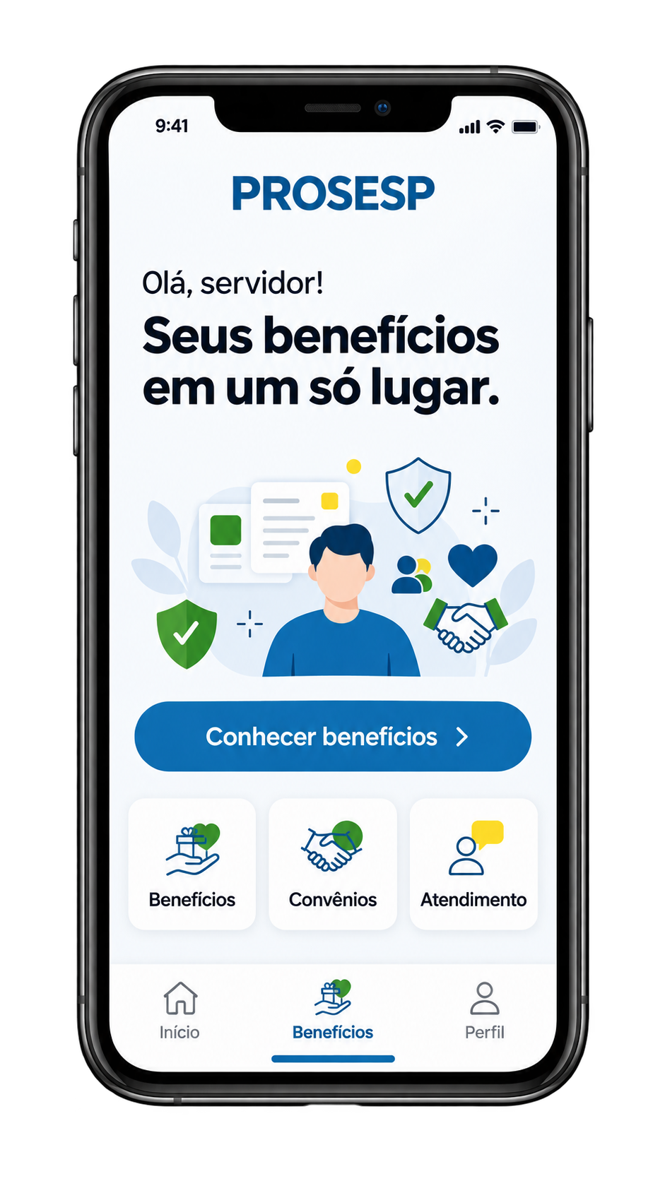 Acesso aos serviços e benefícios da PROSESP pelo celular